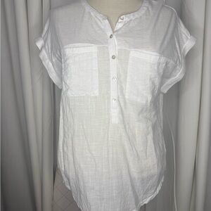 Lucky Brand White Button-Down Shirt